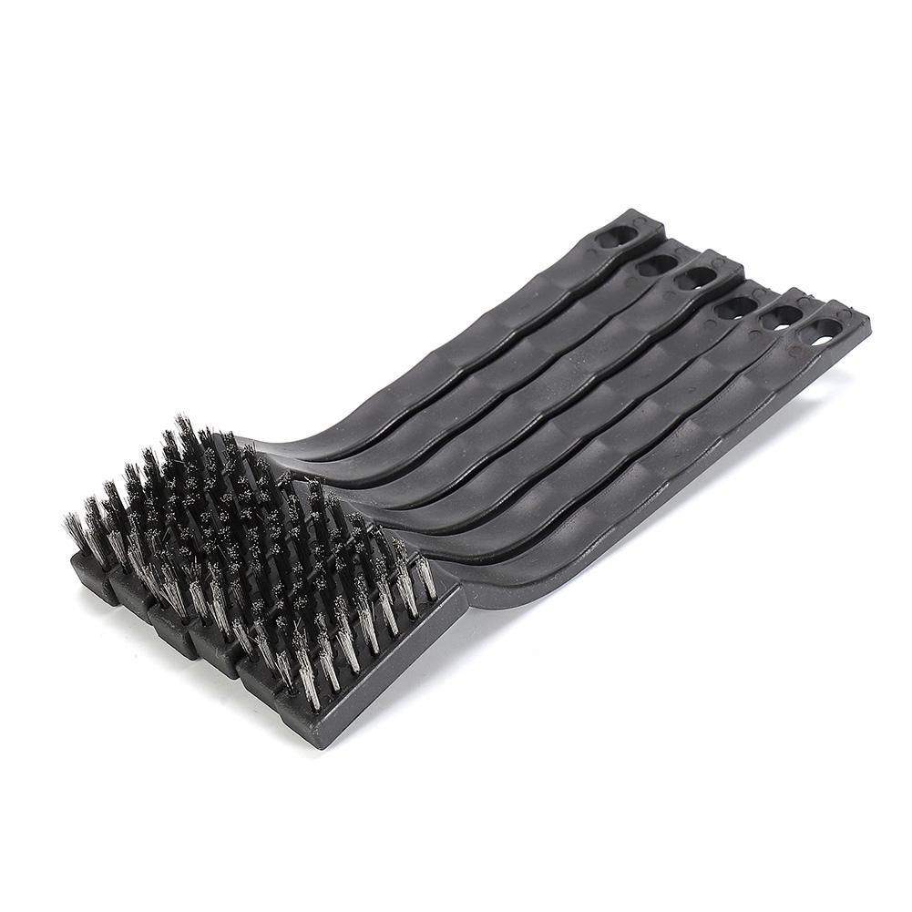 6pcs Stainless Steel Wire Brushes Cleaning Brushes Removal Tool For Paint Stains Metal Unprocessed Parts Hand Tools