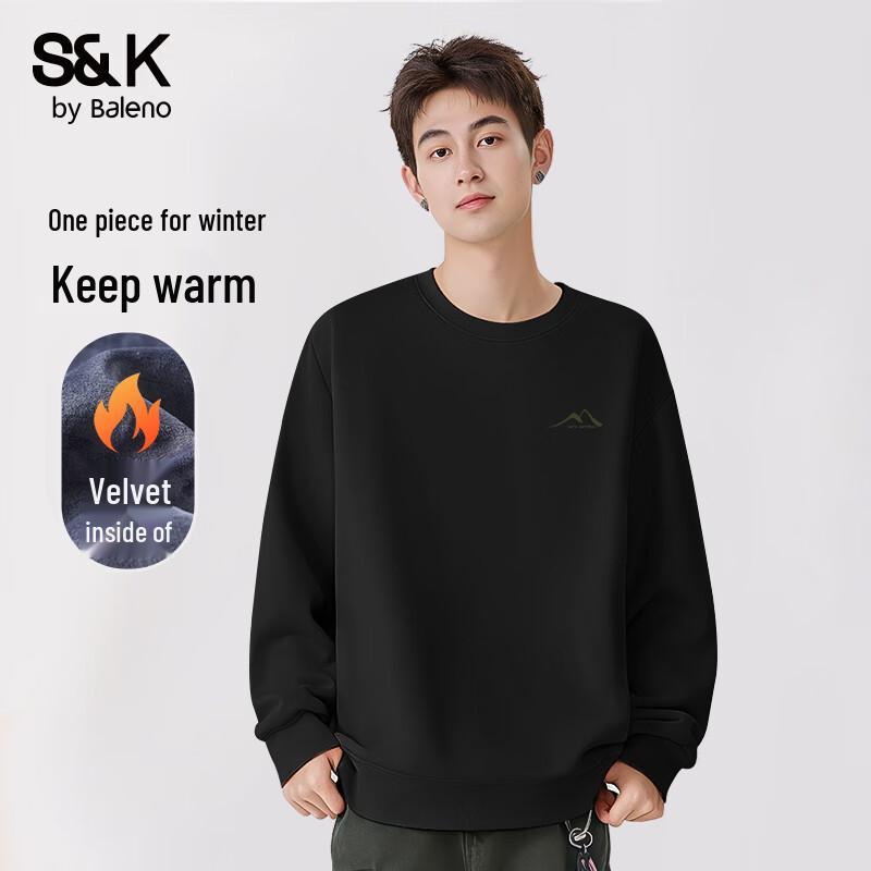 Baleno Men's Fleece-Lined Crewneck Sweatshirt