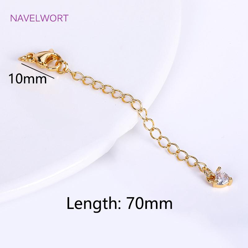 18 Karat Vergoldete 7,5 cm Verlängerungskette Für Schmuckherstellung, Handgefertigte DIY Armband Halskette Verlängerer Ketten Zubehör Teile