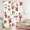 Set Of 2 Curtains Christmas Teddy Bear Santa Snowman Chic Curtain Cloth Durable Polyester Fabric Insulation Thermal