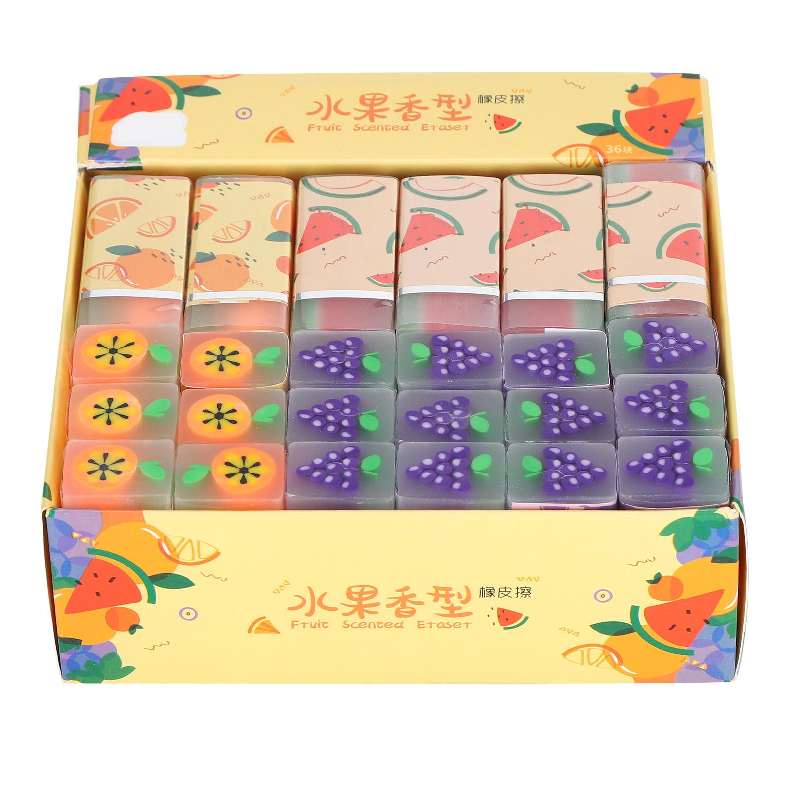 

Мультяшный ластик с фруктовым узором, ароматный, милый, изысканный набор ластиков для детей и студентов