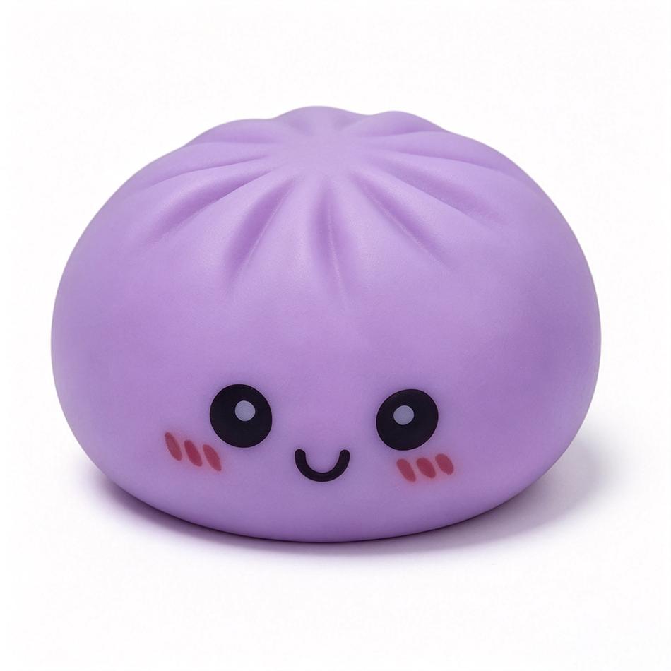 Luminous Steamed Bun Squishy Toy, Cute Glow In The Dark Bun Squeeze Fidget Toy, Soft Slow Rebound Stress Relief Sensory Toy