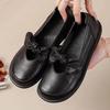 Spring 2025 Soft Leather Bow Mary Jane Shoes for Women