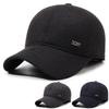 Autumn Winter Middle-Aged Hat Men's Outdoor Cold-Proof Warm Capthick Ear Velvet Baseball Cap