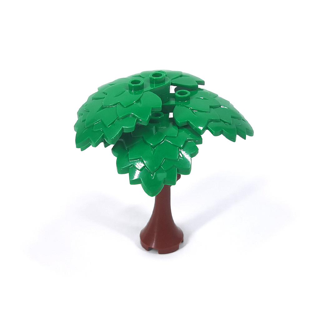 Small Particles Military Scene Green Plants Street View Forest Parts Small Trees Building Block Assembly 5058