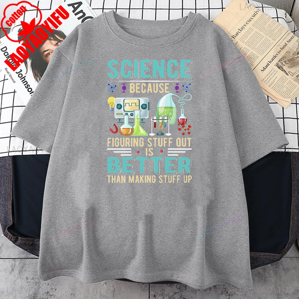 Chemistry Science Physics Mathematics Printed T-shirt Creativity Style Casual for Daily Wear and Casual Outings Harajuku