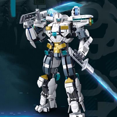 561 pezzi Robot Guerriero Guardiano Bianco Blocchi Costruzioni Giocattoli, Mech Assemblaggio Giocattoli Educativi, Regali Per Bambini (Nessuna scatola)