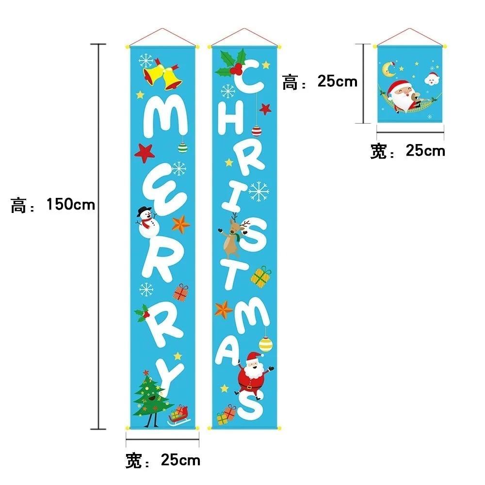 

1 Set Merry Christmas Veranda Sign Decorative Door Christmas Decorations For House Hanging Christmas Ornaments синий