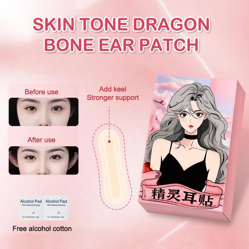 24/72Patches Elf Ear Support Stickers Invisible Ear Corrector Silicone Earlobe Support Patches V-Face Stickers