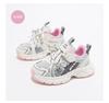 Abcids Girls' Dad Shoes Mesh Breathable Sports Shoes Boys' Non Slip Soft Sole Running Shoes