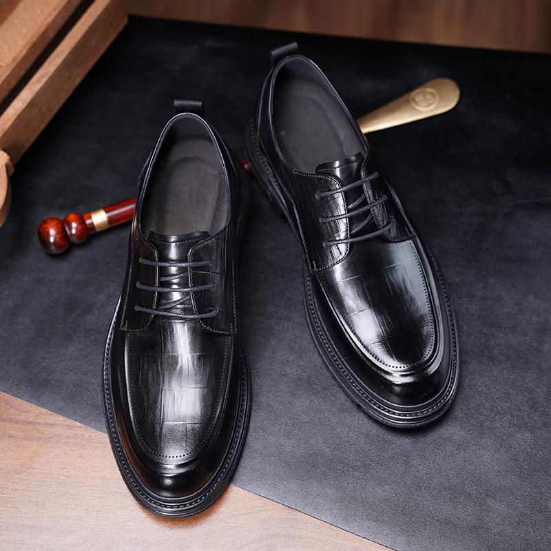 

Костюм Мужская обувь Мужская шаферская черная жених деловая обувь для свадьбы, работы, дышащая повседневная кожаная обувь Мужская свадебная обувь 38