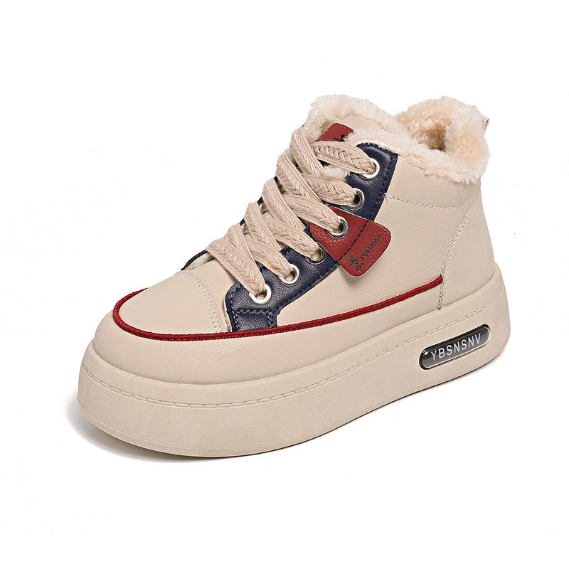 Cotton shoes women's new winter thick-soled casual velvet thickened warm soft-soled high-top sports shoes