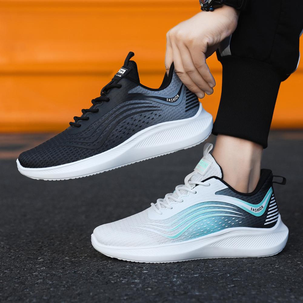 Herrenschuhe neue atmungsaktive Mesh-Sportschuhe mit weichen Sohlen Jugendmode-Trend lässige Laufschuhe