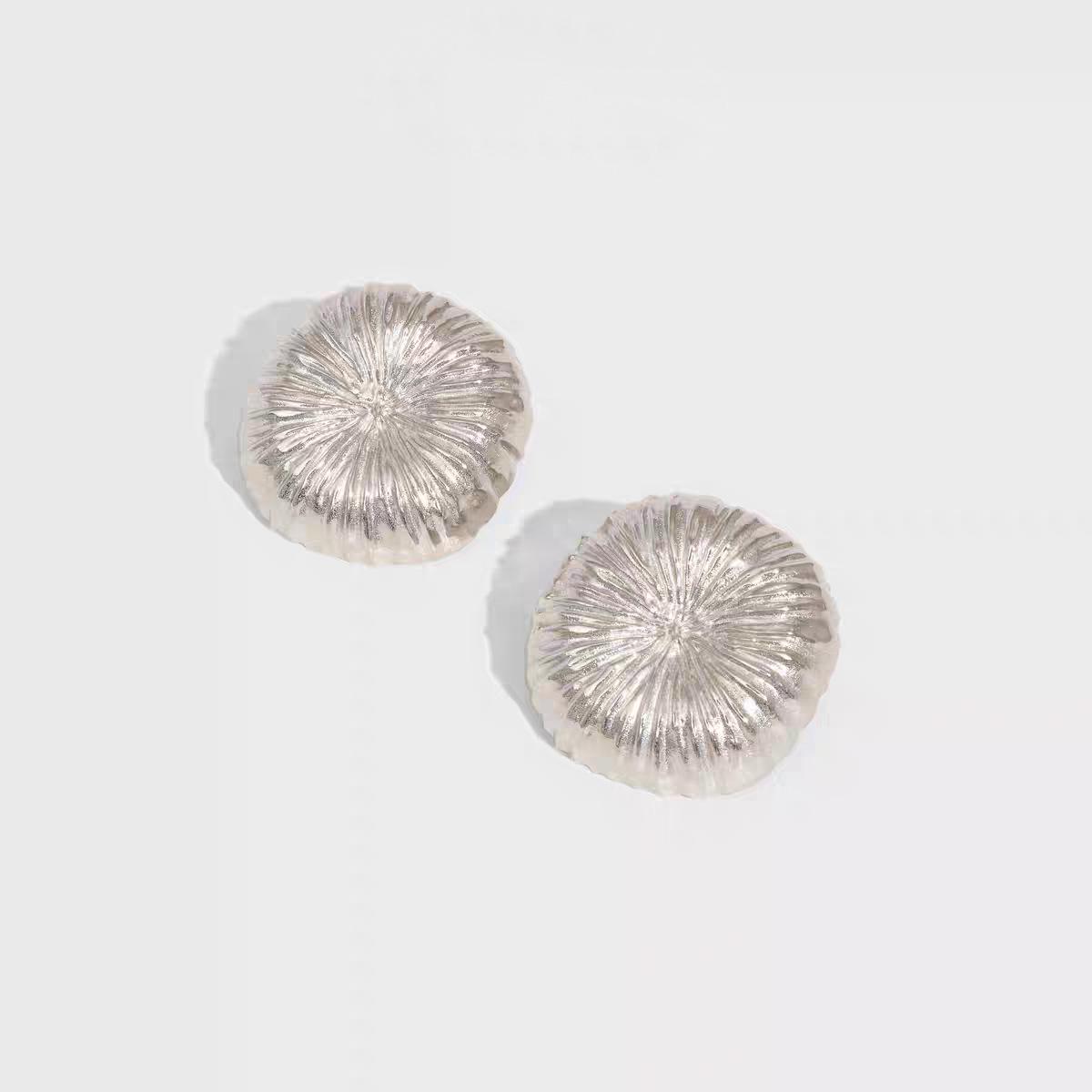 Двухцветные ретро-серьги-фейерверки из золота и серебра: Высококачественный дизайн с круглыми шариками для женщин