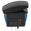 5Pin Waterproof Rocker Switch Toggle On Off Dual Pole Dual Throw LED Blue Backlit for 12?24V