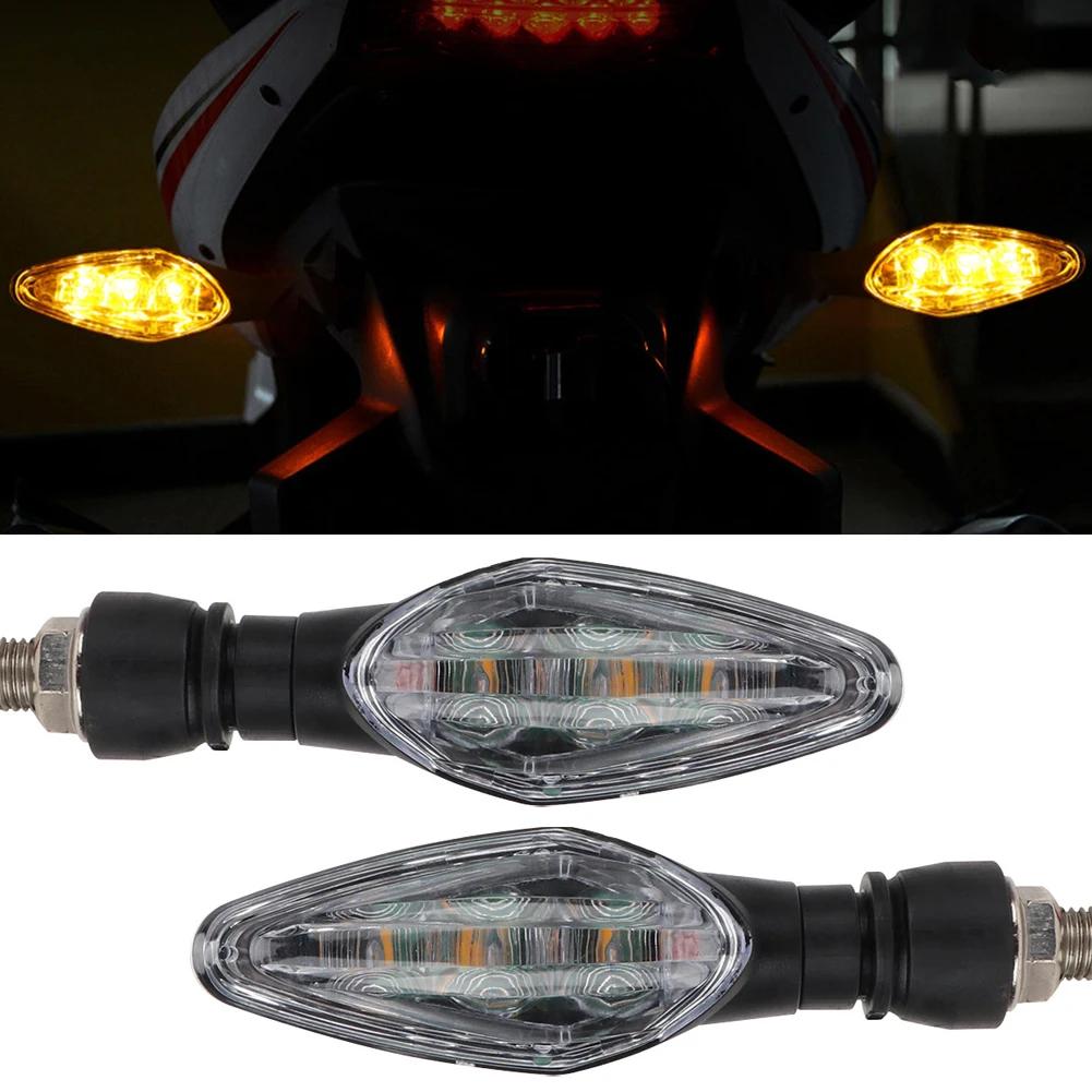 Universal Motorcycle LED Turn Signal Light Amber Flasher Indicator Waterproof Warning Blinker Rear Tail Lights for Motor Scooter