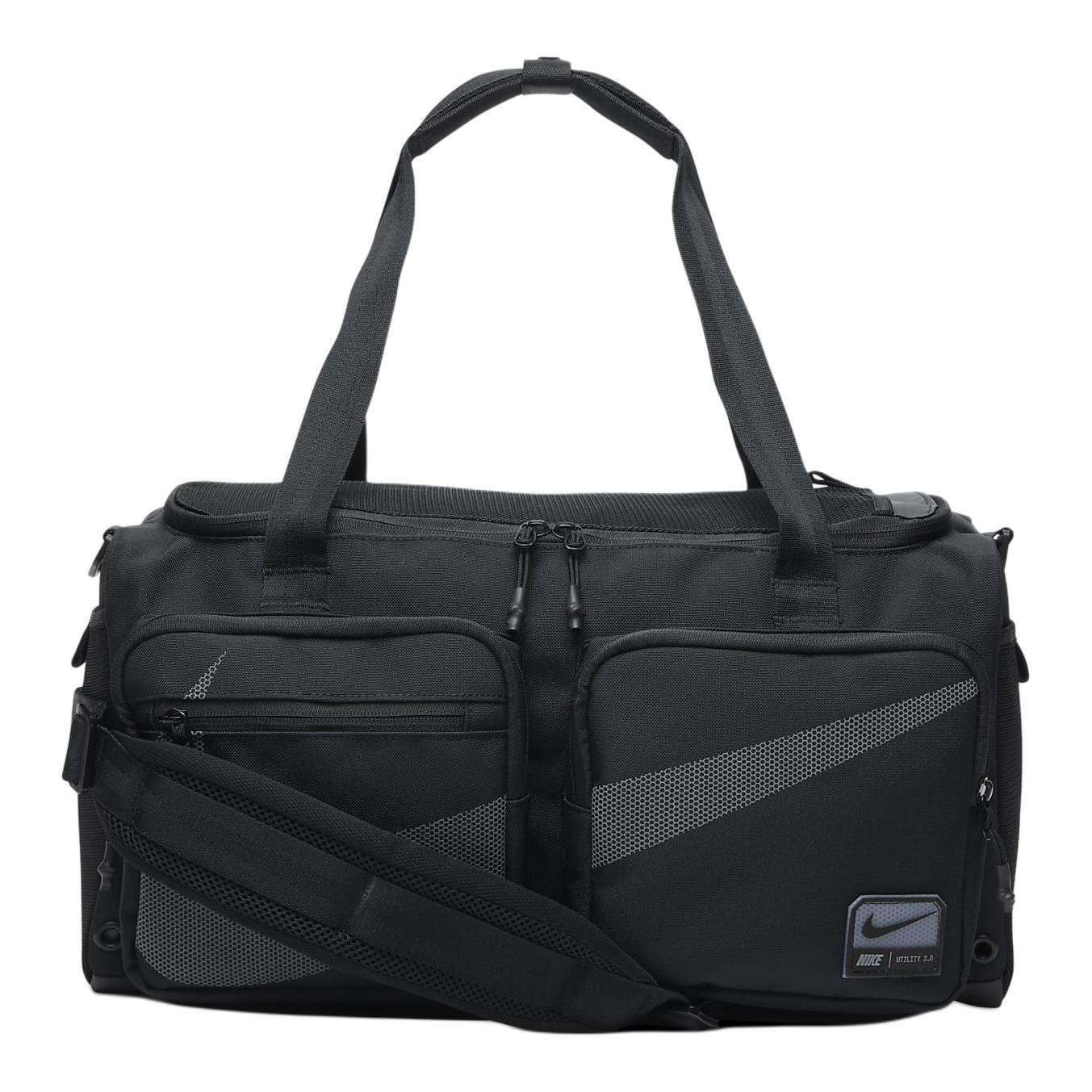 Nike Utility Power 2.0 Zipper Closure Fabric Travel Bag Men Bags Black HF0654-010 Black
