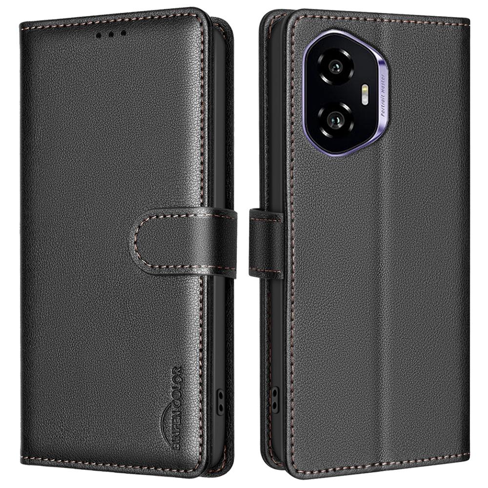 

BINFEN COLOR BF32 For Honor 300 Leather Case Wallet RFID Blocking Phone Cover A