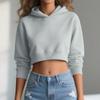 Women's Fashionable Casual Versatile Loose Short Cotton Hooded Pullover Sweatshirt