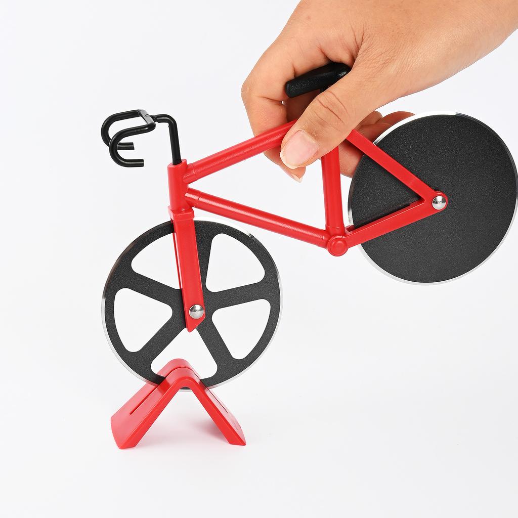 Bicycle Pizza Cutter Wheel Stainless Steel Plastic Bicycle Roller Pizza Cutter Slicer Kitchen Gadget Pizza Cutter