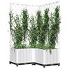 Planter with Trellis White 80 X 80 X 136 Cm PP