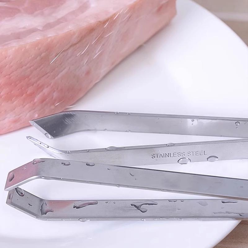Stainless Steel Pig Bristle and Fish Bone Tweezers - Multi-Purpose Kitchen Plucking Tool