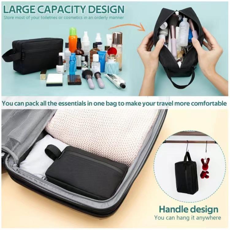 Wasserdichte Make-up-Tasche mit großer Kapazität - Minimalistisch, tragbar, Reise-Kosmetikaufbewahrung