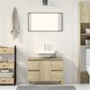 Washbasin Cabinet In Sonoma Oak 80 X 33 X 60 Cm Particleboard