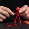 1 Set 3D-Druck bewegliche Schaufensterpuppe mehrgelenkige Strichmännchen-Spielzeug-Actionfigur zur Erstellung von Zeichentrickfiguren