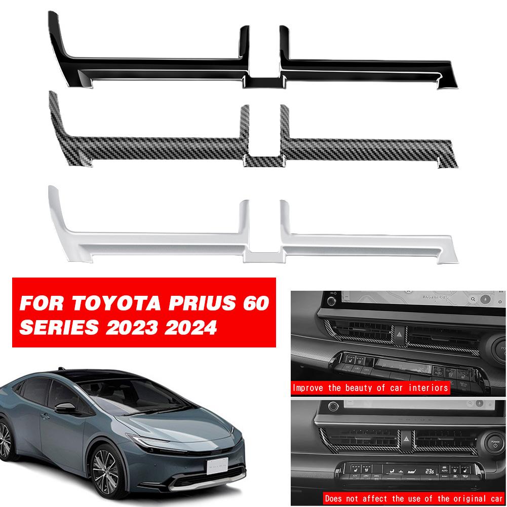 For Toyota PRIUS 60 Series 2023 2024 Front Dashboard Center Air Conditions Outlet Cover Middle AC Vent Cover Sticker Accessories