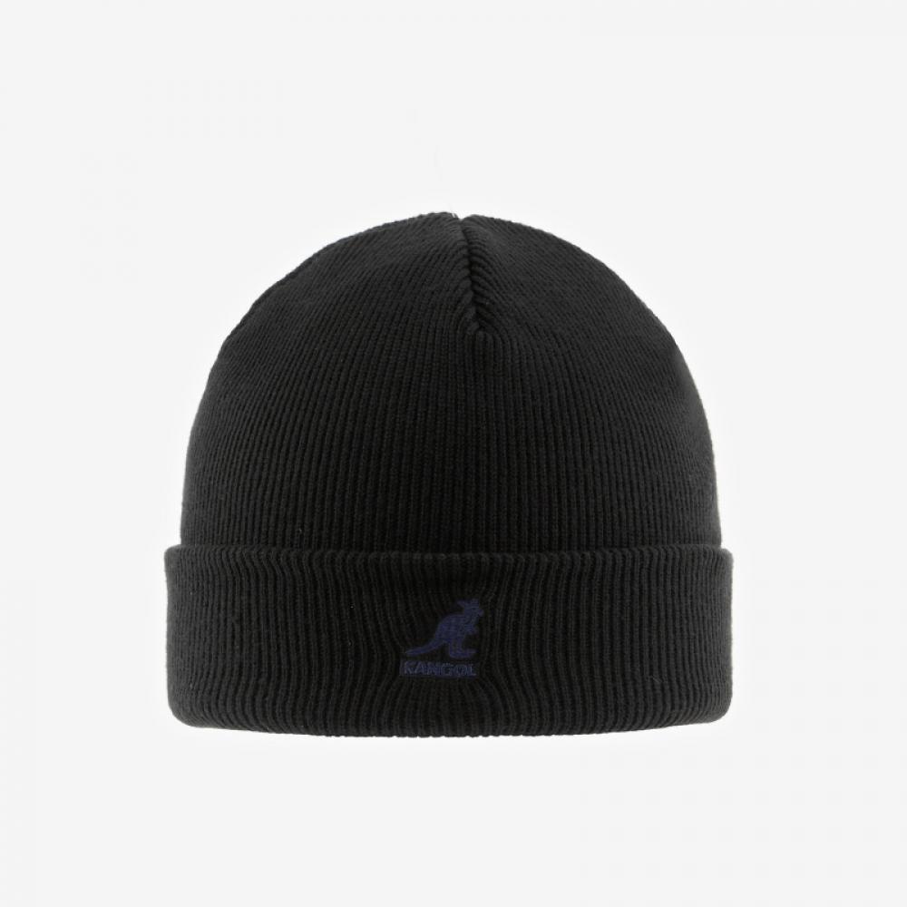Căciulă acrilică Kangol 2978bc Negru Negru cu Manșetă, de Tras