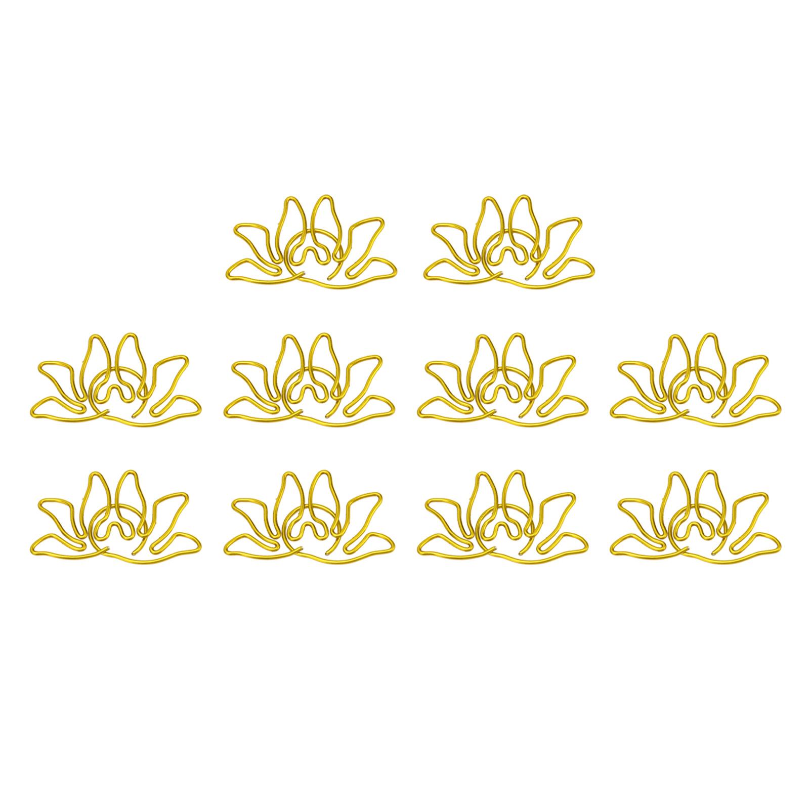 

100 шт. Фигурные скрепки в форме цветка, металлические, портативные, офисные, для классификации файлов, документов