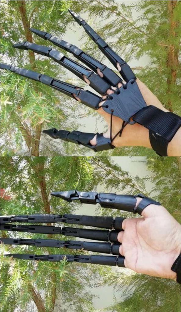 Eklemli Parmak Eller Çift Cadılar Bayramı Parmak Süsleri Oyuncak Plastik Siyah