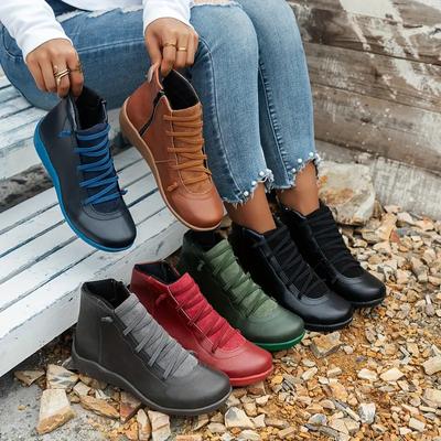 Fashion Winter Snow Boots Women Outdoor Flat Comfortable Shoes for Woman Fashion Luxury Warm Short Vintage Boots Women Botas De Mujer