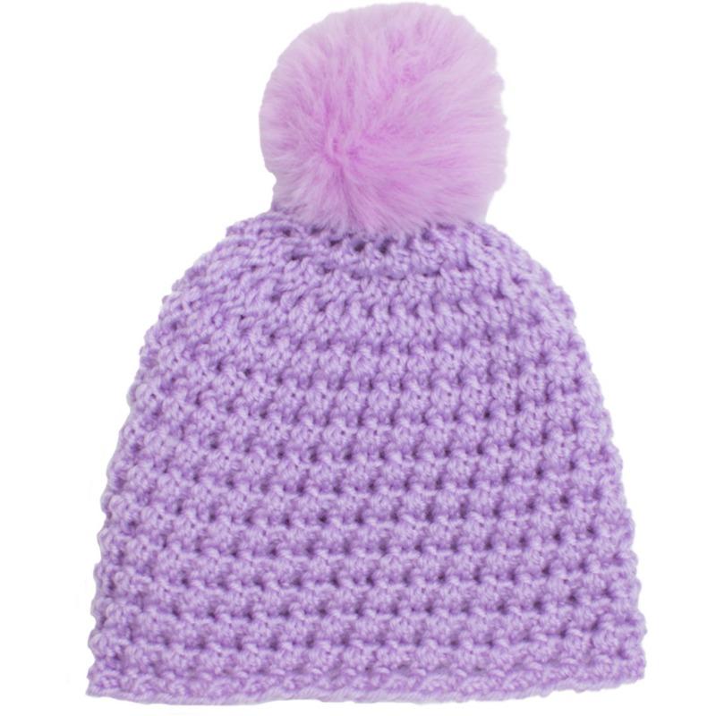 Winter neue Baby einfarbige Wollmütze, Kinder Strickmütze mit Bommel, Babymütze