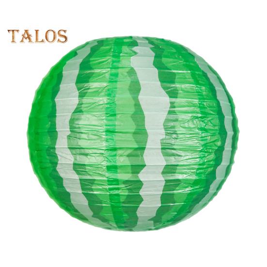 Papierowy Lampion Kształt Arbuza Impreza Hawajska Plażowa Dekoracyjny Lampion Wewnętrzny Zewnętrzny Świąteczna Atmosfera Dekoracja