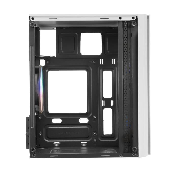 Boîtier PC Micro ATX - Mars Gaming - MC300 Blanc - Verre Trempé - 3 Ventilateurs FRGB - Total-Mesh