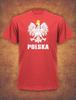 Koszulka Polska Polish Poland Football Kibic T- Shirt - Red