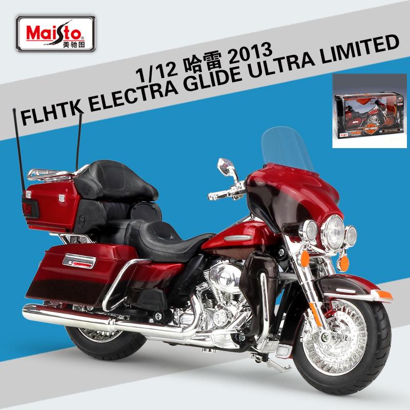 Maisto 1:12 Harley Flhtk Electra Glide Ultra Limited Legierung Klassisches Motorradmodell Druckguss Freizeit-Motorradmodell Kinderspielzeug Geschenke