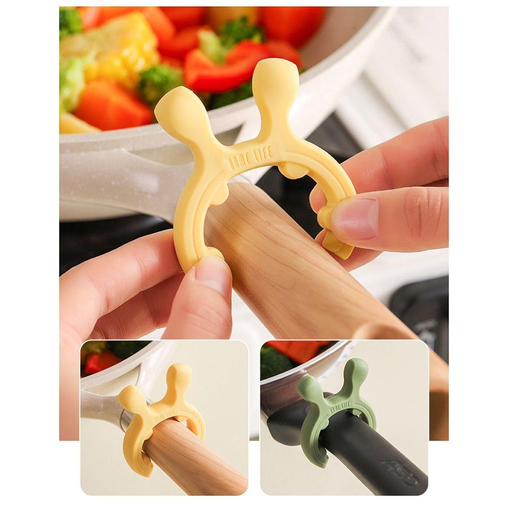 High Temperature Resistance Silicone Spatula Rack Anti Overflow Pot Clip  for Kitchen Gadget