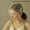 Soft Tulle Blusher Veil Handmade Pearls Side Comb Veil Lightweight Bridal Veil  Bridal Shower