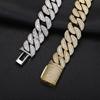 European & American 16mm-22mm Full Diamond Hip Hop Cuban Link Men's Fashion Zirconia Necklace