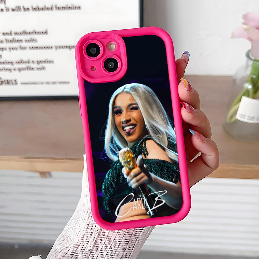 Cardi B Thicken TPU Mobile Phone Case for iPhone 17 16 15 14 13 12 11 Air Pro Max Plus Colorful Cover