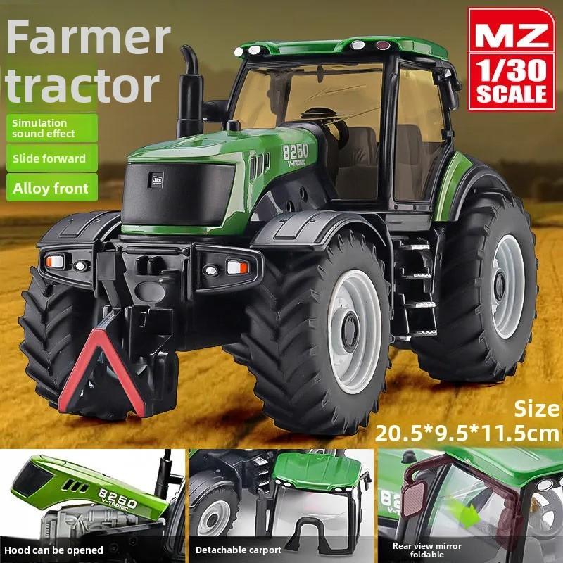 

Farm Simulation Alloy Harvester Tractor Model Toy With Sound And Light Functions зелёный