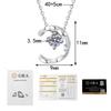 Moissanite Moon Necklace Women Clavicle Chain Dainty Luxury Small Jewelry
