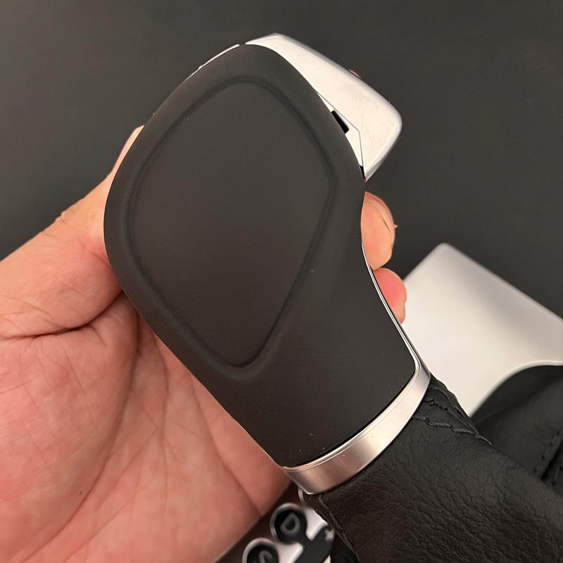 Cusătură din piele cu linie neagră AT DSG Capac pârghie pentru butonul schimbătorului de viteze pentru Golf 6 MK6 GTI Jetta MK6 GLI