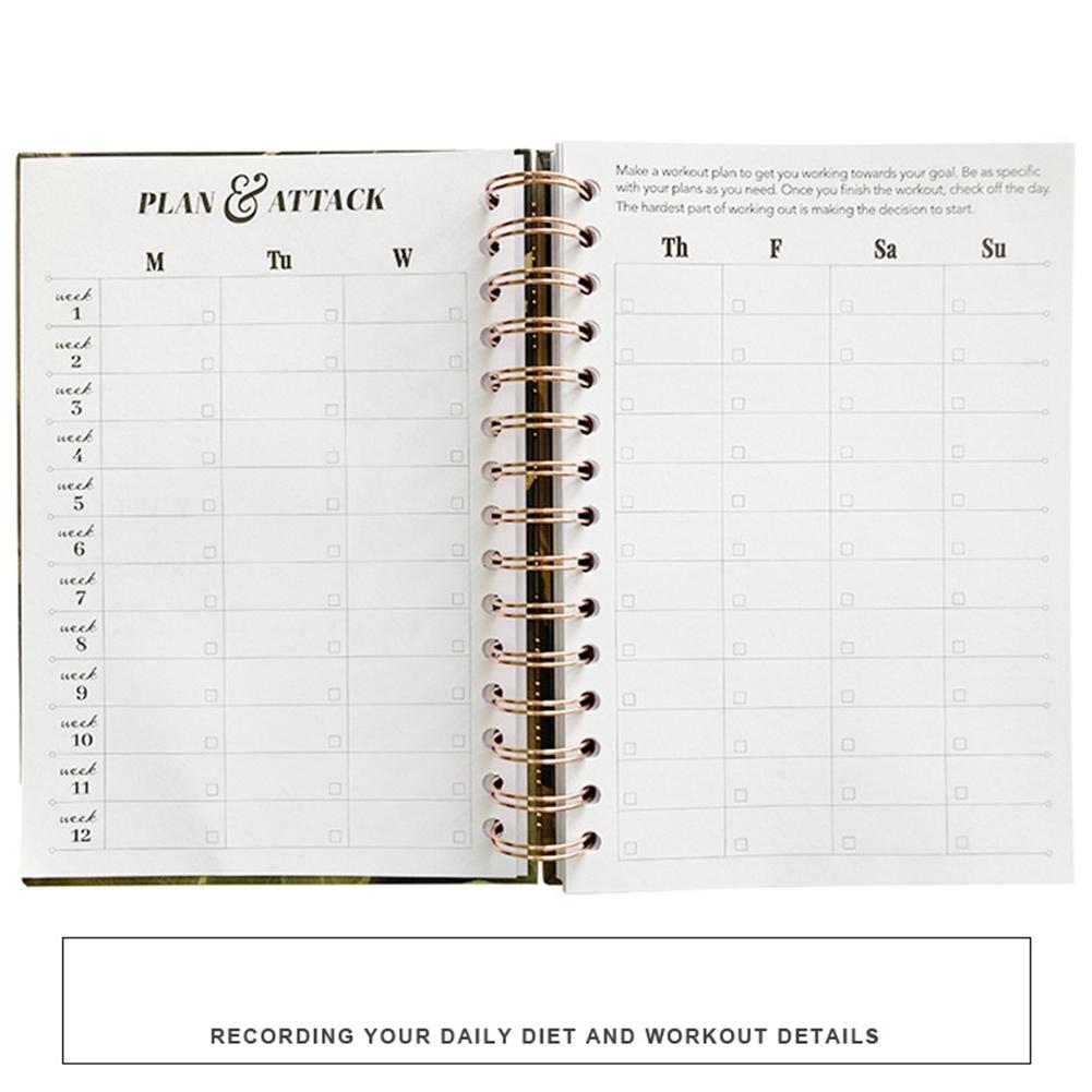 DL-Workout Fitnessjournal Planer, Täglicher Wöchentlicher Nicht-Datierter Planer, Notizbuch Für Fitness Und/Ernährungsjournal/Planer