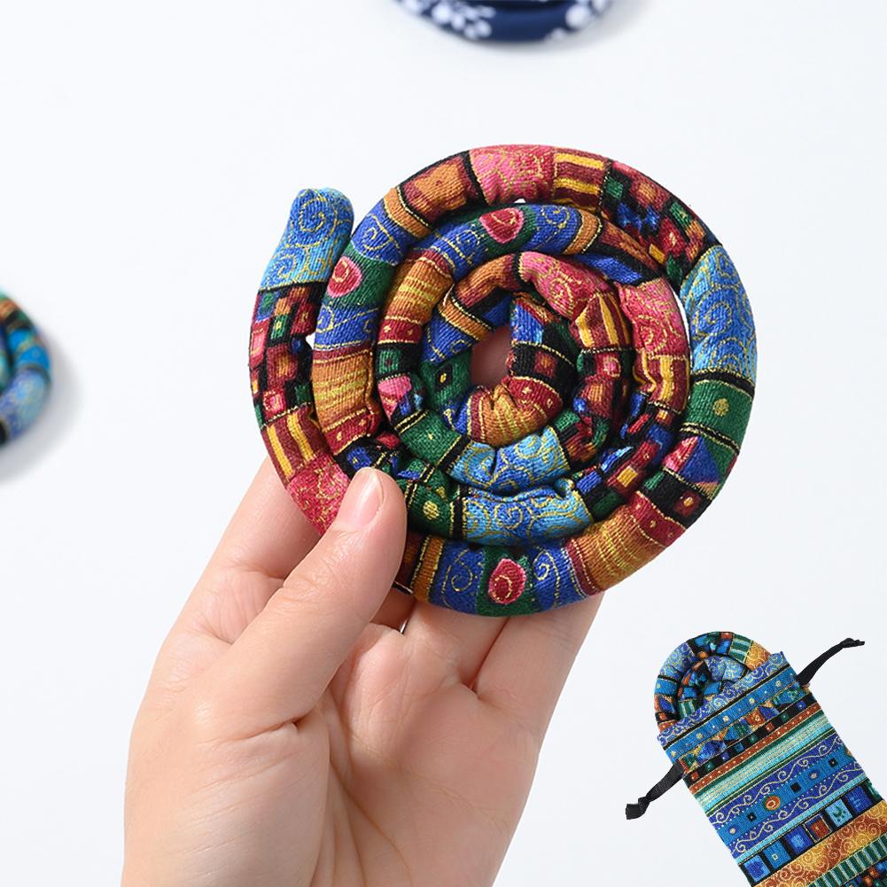 Flexible Headband Ethnic Style Iron Wire Hair Rope Set High Ponytail Spiral Lock Colorful Dirty Braid Long Hair Strands