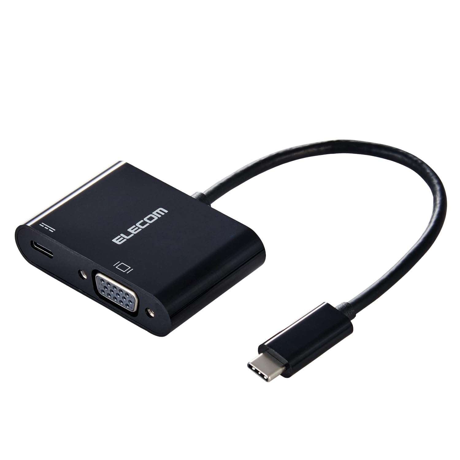 

ELECOM USB C Conversion Adapter to VGA with Power Port WUXGA x Mirroring Cable with iPhone MacBook iPad Black Type-C (1920 1200px)/60Hz Multi-Display чорний