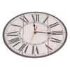Wall Clock Silent Retro Vintage Style Wooden Round Clock with Roman Numerals Scale for Home Kitchen Office School